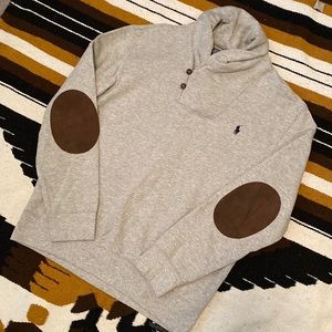 Clean Polo Ralph Lauren Gray Knit Sweater Cardigan